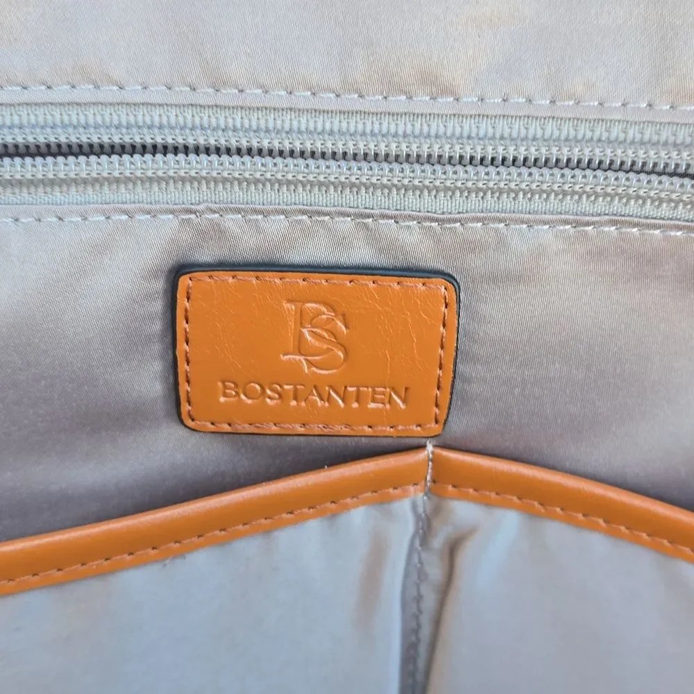 BOSTANTEN Two-Tone Leather Laptop Backpack Black & Brown | Quiet Luxury Work Bag